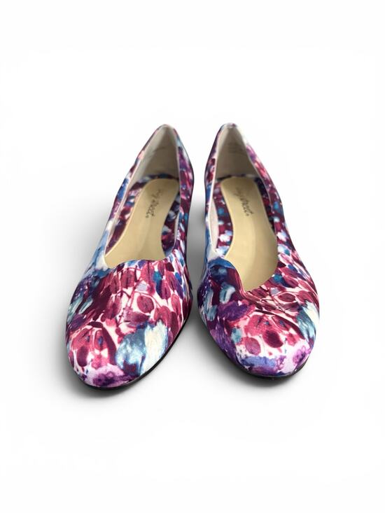 East Street Shoes - Easy Street Floral Print Low Heel Pumps Shoes Women's 8.5 Wide